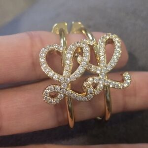 Loewe Elegant Gold and Silver Women's Earings